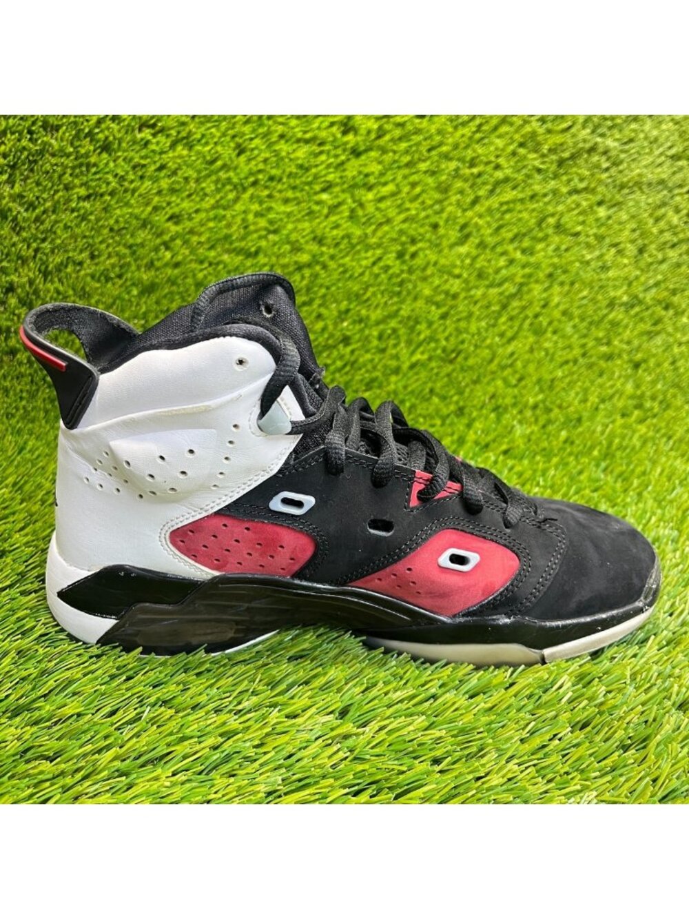 Nike Air Jordan 6-17-23 Carmine Boys Size 6Y Black Red Basketball Shoes Sneakers